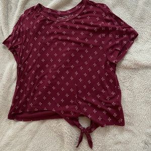 Aeropostale Tie Front Top